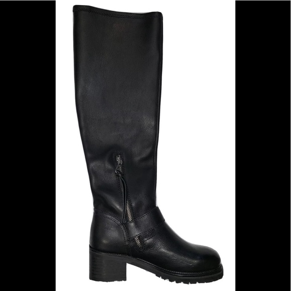 Polo Ralph Lauren Patsie Leather Tall Boots Black - Picture 2 of 10
